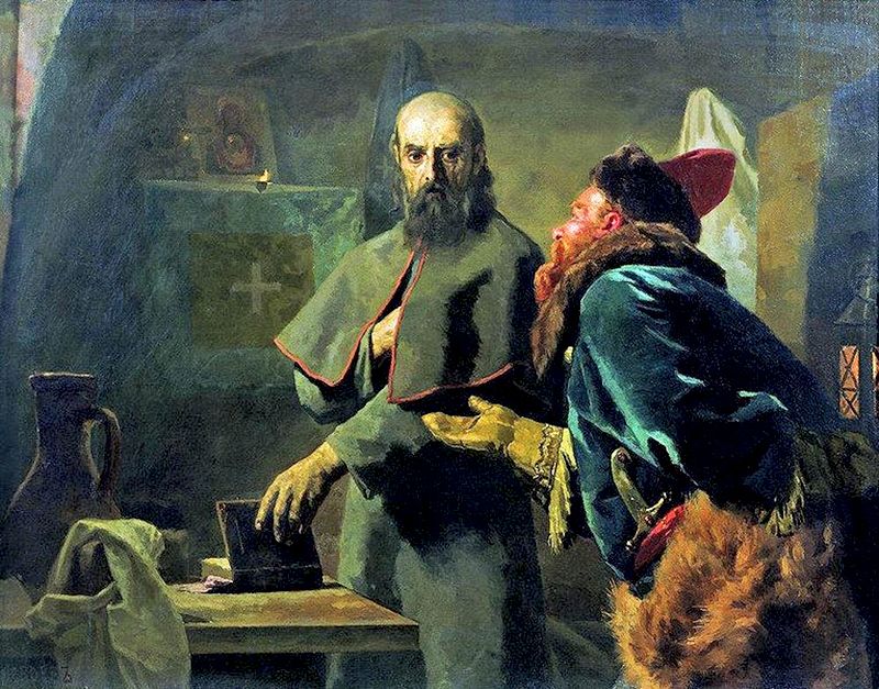 Н. Неврев «Митрополит Филипп и Малюта Скуратов». 1898