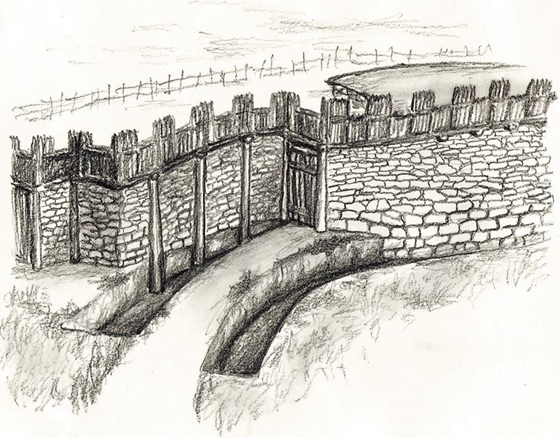 Рисунок-реконструкция Ливенцовской крепости