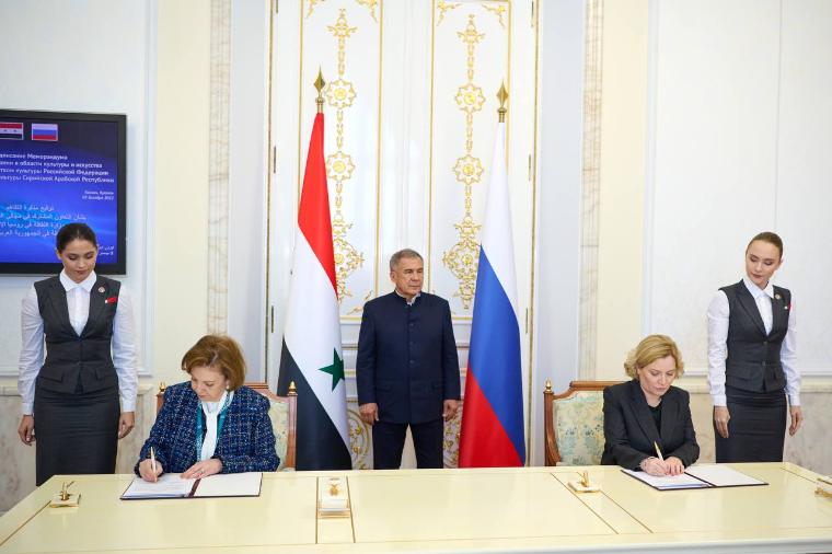 Министры культуры России и Сирии подписали Меморандум о взаимопонимании в области культуры и искусства