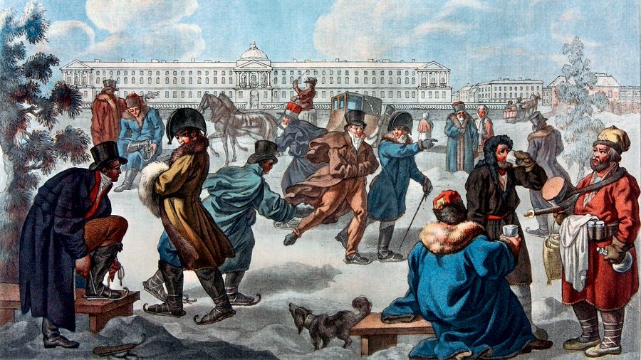 Коньками звучно режем лед: и Петр I катался, и Пушкин, и Лев Толстой...