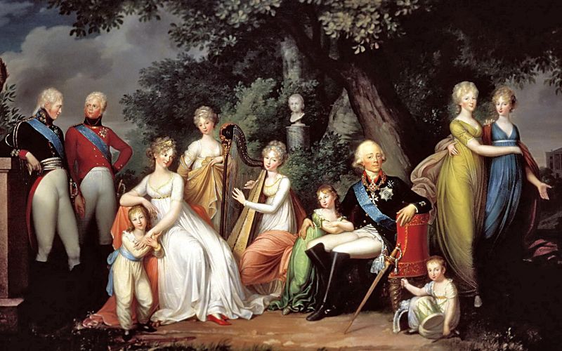 Г. фон Кюгельген. «Император Павел I с семьей». 1800