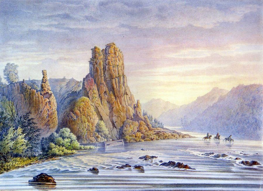 «Камень на реке Бирюсе в четырех верстах от золотых приисков»