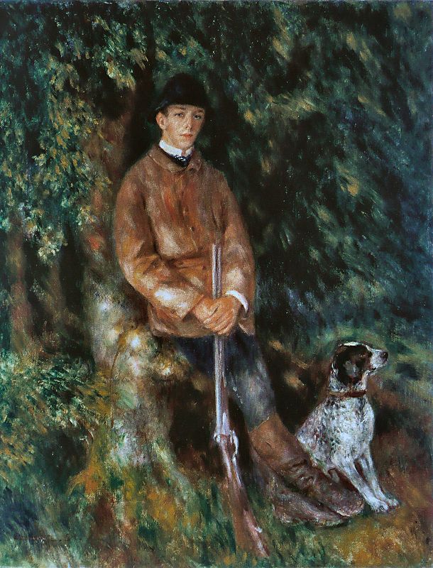 О. Ренуар. «Портрет Альфреда Берара с собакой». 1881