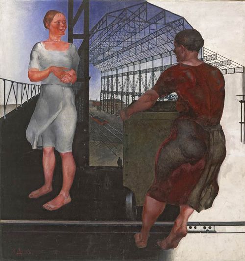 А. Дейнека. «На стройке новых цехов», 1926