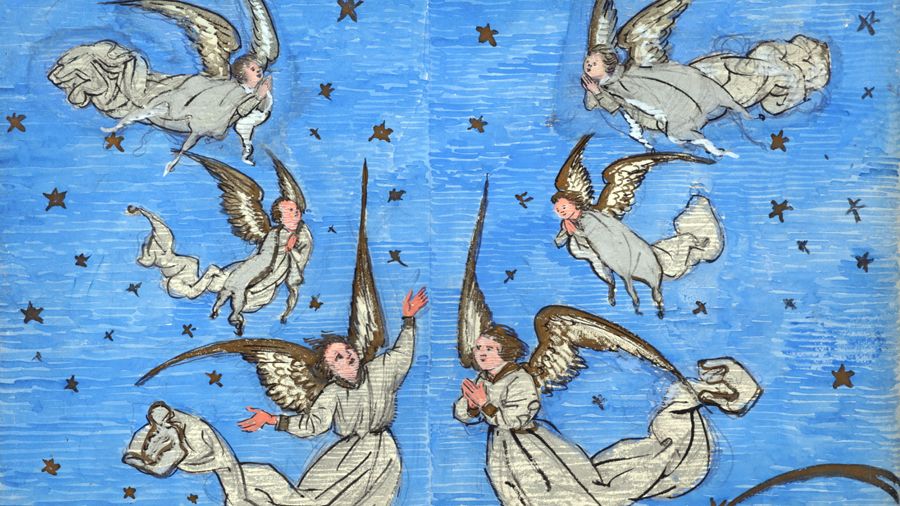 Александр Бенуа. «Эскиз занавеса к мистерии Сен-Жоржа де Буэлье на музыку А. Онеггера «Императрица в скалах». (с) ГМЗ «Петергоф»