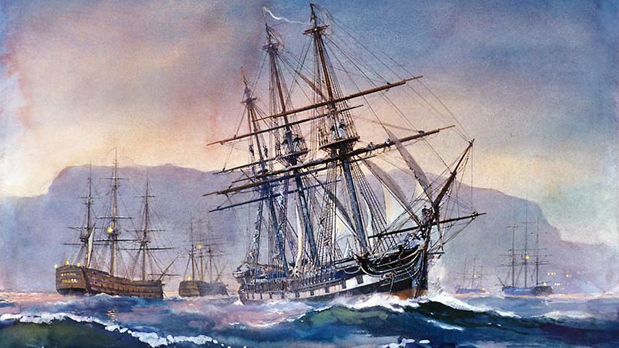 «Диана» уходит из Саймонстауна»