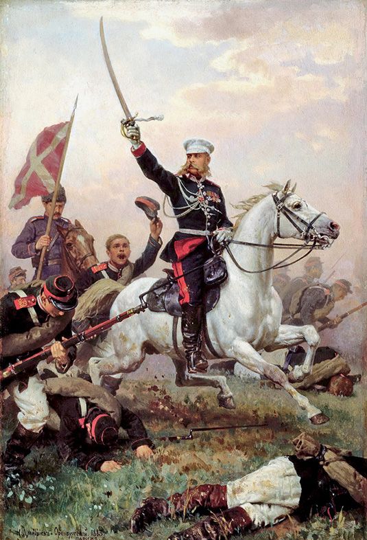 Н. Дмитриев-Оренбургский. «Генерал М.Д. Скобелев на коне». 1883