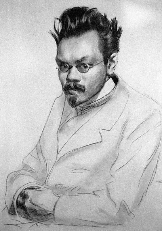 Б. Кустодиев. «Портрет  А.М. Ремизова». 1907