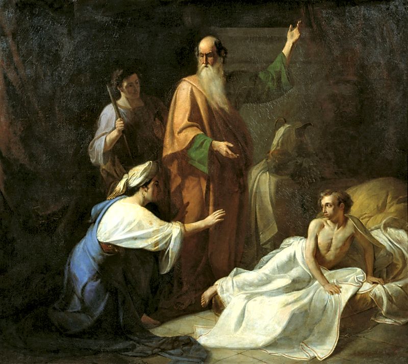 А. Волков. «Пророк Илия, воскрешающий сына Сарептской вдовы». 1854