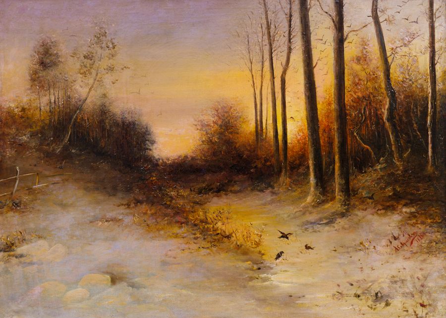 Алексей Саврасов. «Весенний вечер» (1886). Государственный художественный музей Алтайского края