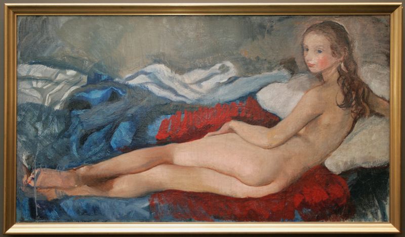«Лежащая обнаженная Катя». 1923