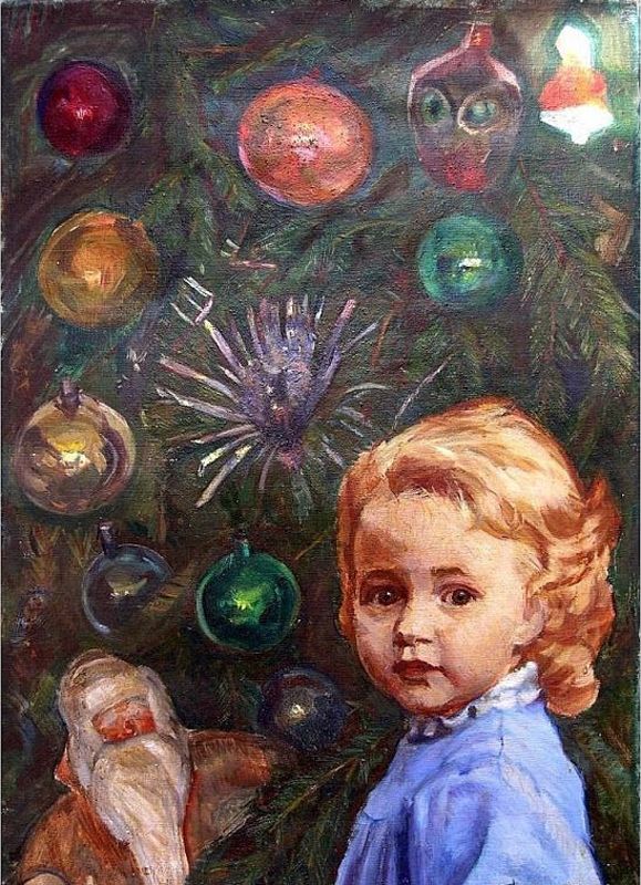 Б. Синицын. «У елки». 1970