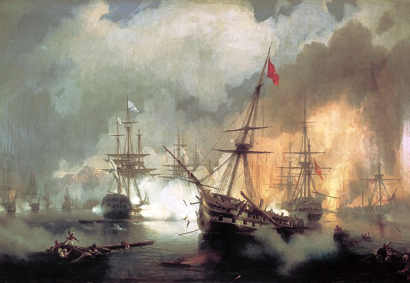 И. Айвазовский. «Морское сражение при Наварине 02 октября 1827 года»