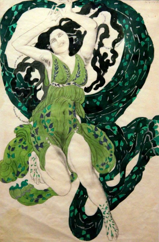 Л. Бакст. Эскиз костюма к балету «Нарцисс». 1911