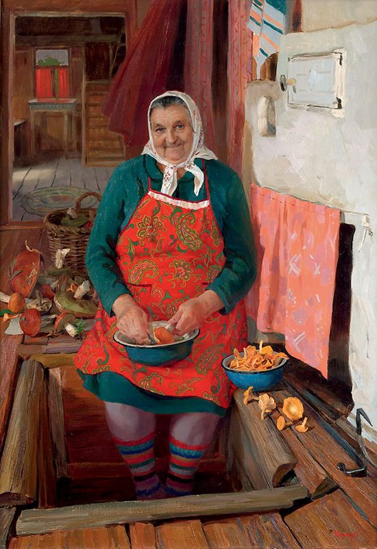 Портрет бабушки Шуры. фрагмент. 2005
