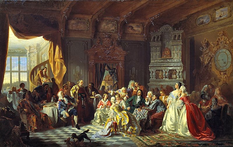 С. Хлебовский. «Ассамблея при Петре I». 1858