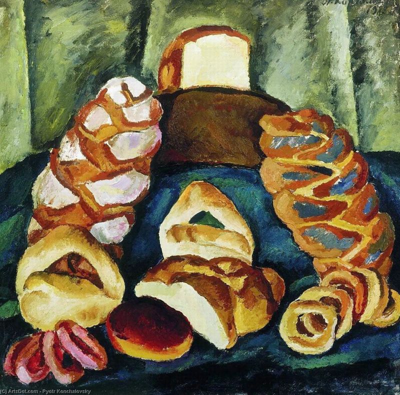 П.П. Кончаловский. «Хлебы на зеленом». 1913