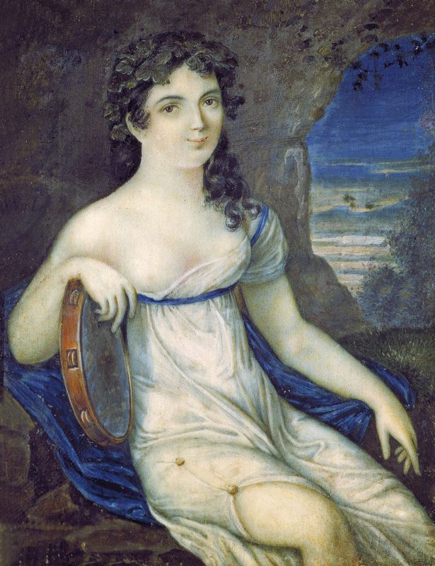 А. Винтергальдер. Портрет А. Истоминой в роли вакханки. 1815–1818