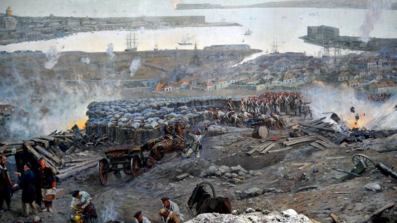 Фрагмент панорамы Ф. А. Рубо «Оборона Севастополя 1854–1855 гг.»