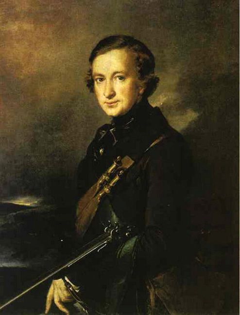 В. Тропинин. Портрет Ю. Ф. Самарина в охотничьей одежде. 1846