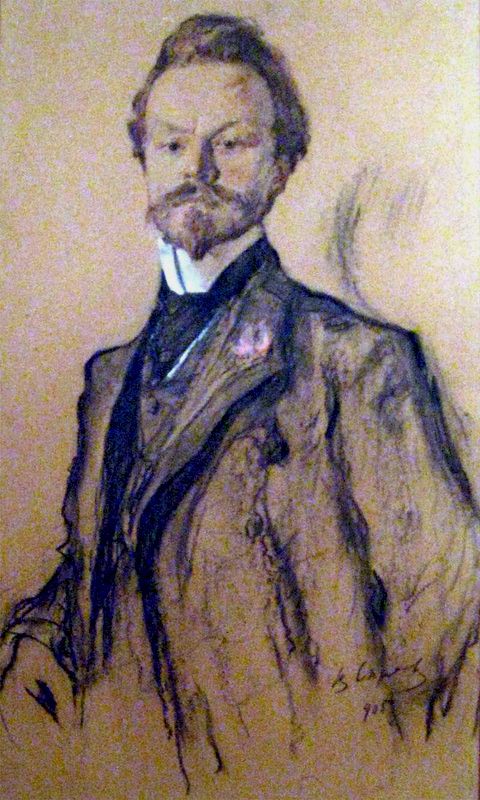 В. Серов. «Портрет К.Д. Бальмонта». 1905
