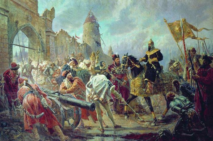 П. Соколов-Скаля. «Взятие Иоанном Грозным Ливонской крепости Кокенгаузен в 1577 году»