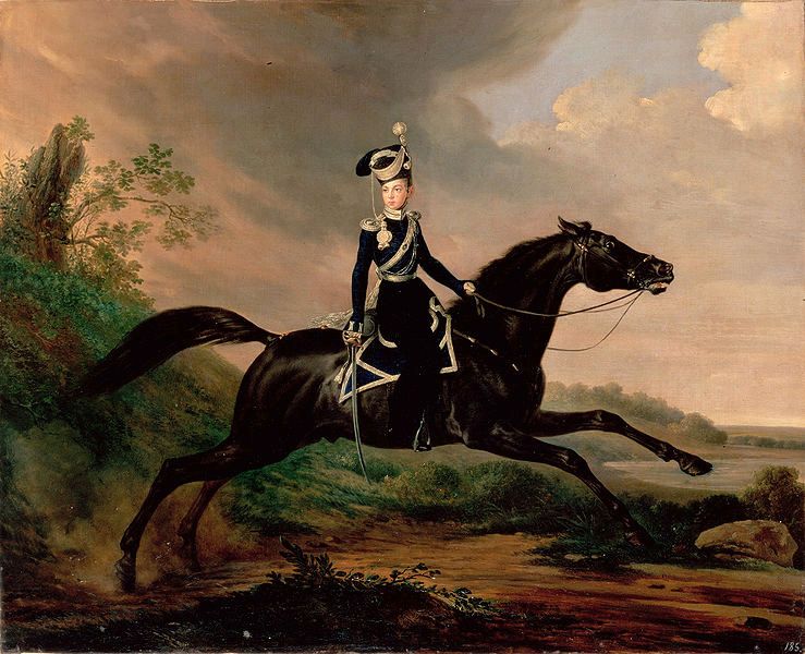 Великий князь Александр Николаевич на коне