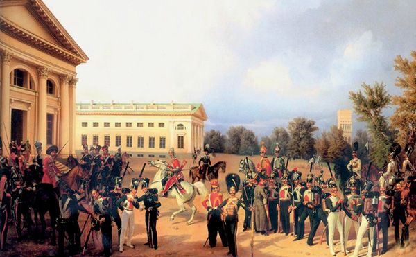 Ф. Крюгер. «Русская гвардия в Царском Селе в 1832 году». 1841