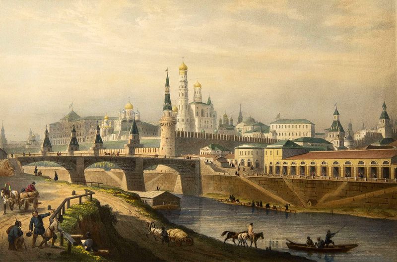 Л. Бишебуа. «Общий вид Кремля». Сер. 1840-х–1850-е