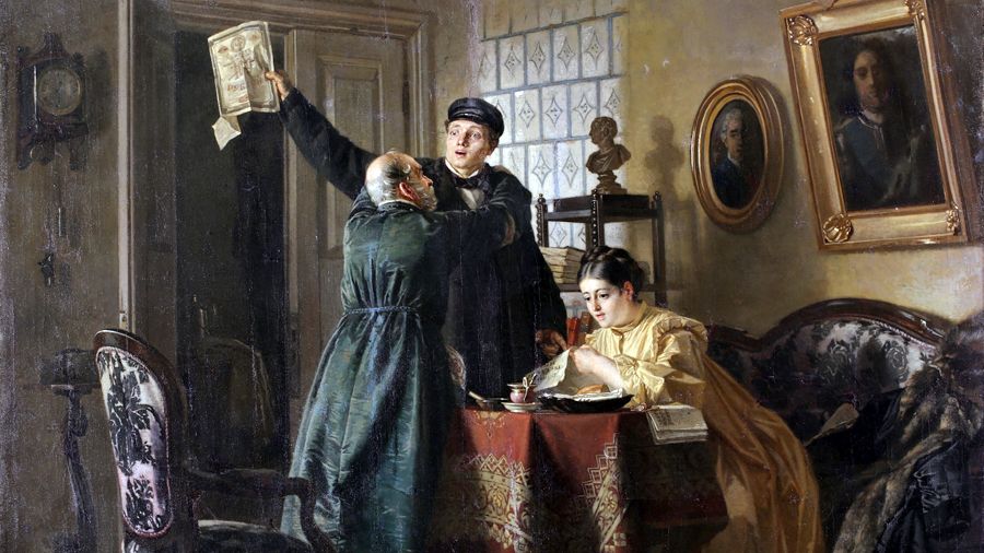 Николай Неврев. «Большой выигрыш». 1874