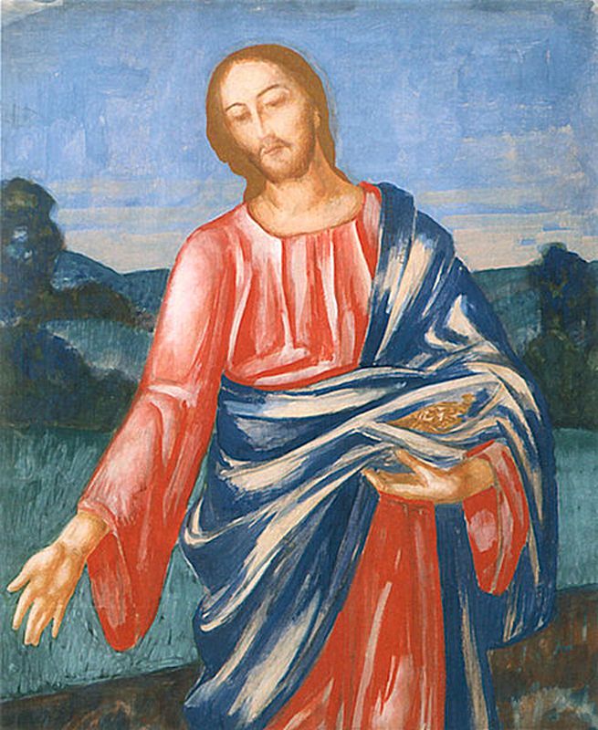 Христос-Сеятель. Эскиз к мозаике в мавзолее Эрлангеров, 1914