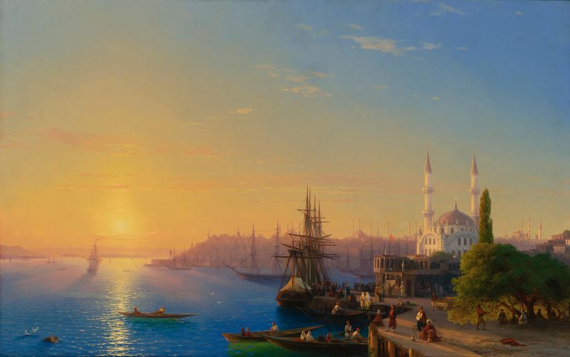 И. Айвазовский. «Вид на Константинополь и бухту Золотой Рог». 1856