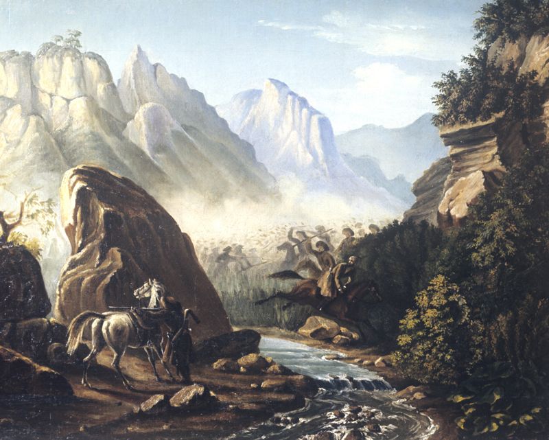 М. Лермонтов. «Перестрелка в горах Дагестана». 1840–1841