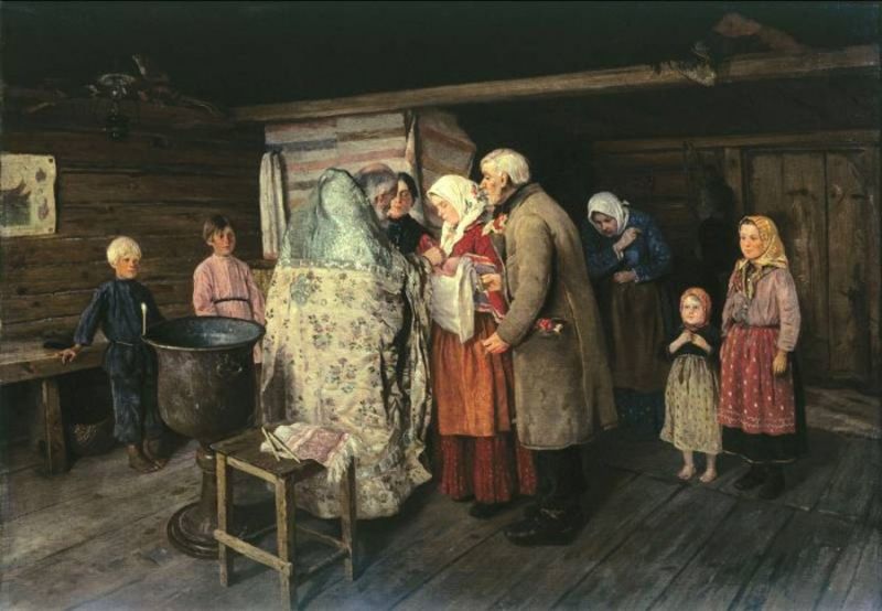 Петр Иванович Коровин. Крестины. 1896