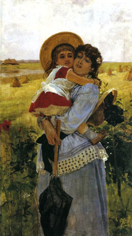 «Портрет жены художника с сыном Георгием». 1899