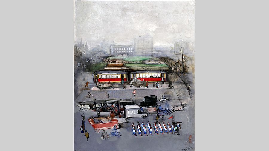 Александр Лабас. «Городская площадь» (1926)