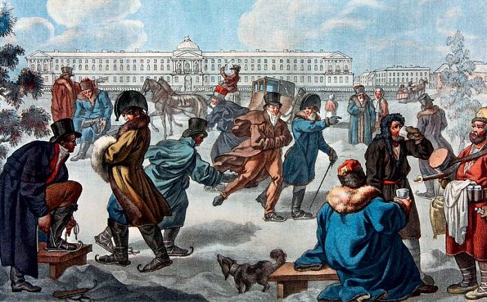 Коньками звучно режем лед: и Петр I катался, и Пушкин, и Лев Толстой...